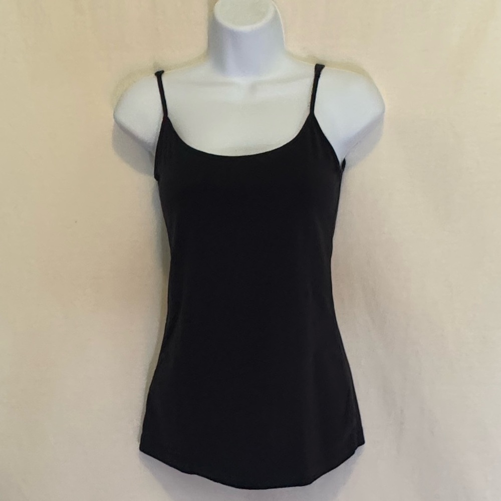 H-48 Loft by Ann Taylor Black Scoop Neck pullover Summer Tank Top Size XS